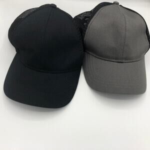Men's Black and Grey No Brand Name Trucker Trucker Hat Bundle